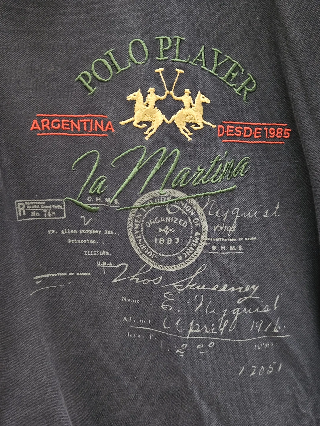 La Martina Herren Polo-Shirt, blau - Gr. XXXL – Bild 4