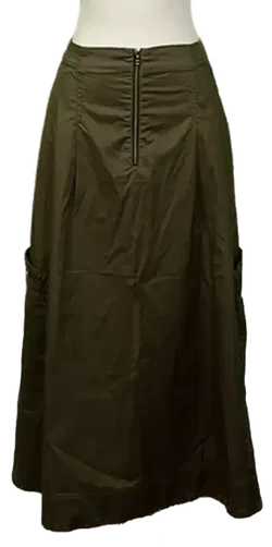 Marc Cain Damen Midirock dunkelgrün Gr. L - Bild 1