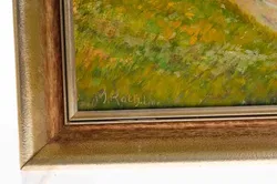 Bild M. Roth Landschaftsgemälde im Goldrahmen, 20. Jh. Pleschingerau - Bild 3