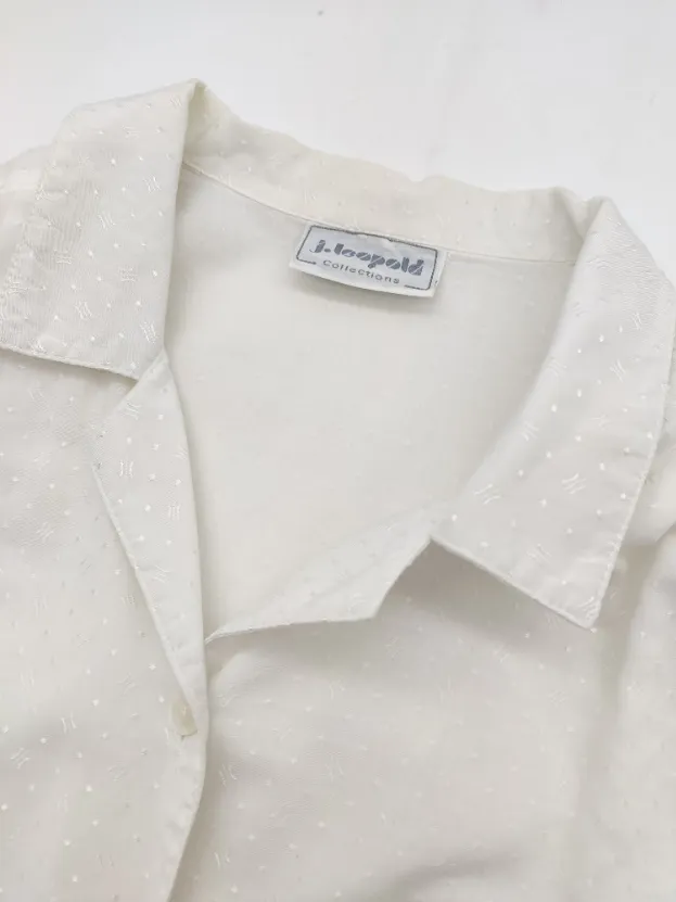 Vintage J. Leopold Damen Bluse - Gr. weiß - XL / 42 – Bild 3