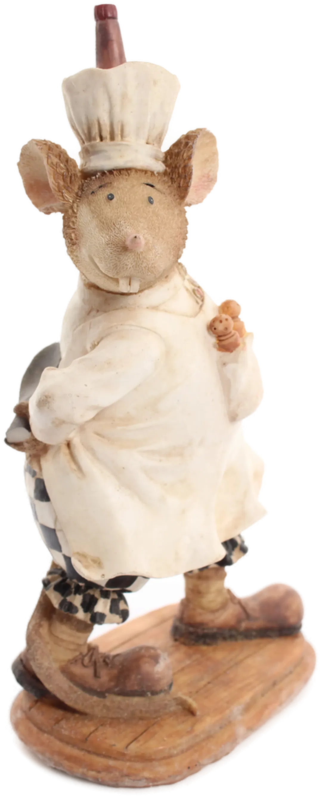Dekofigur Maus als Koch – ca. 23 cm hoch – witzige Küchenfigur im Landhausstil - Bild 4