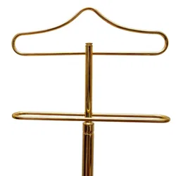 Vintage Messing Kleiderbutler, 123 cm, Garderobenständer für Anzug & Hemd - Bild 3