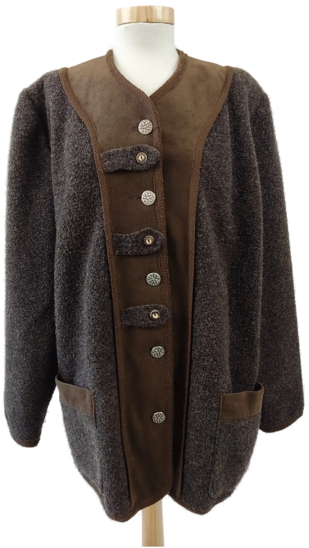 Trachtenmode aus Österreich Trachtenjacke Damen braun/dunkelbraun - L 42/44 - Bild 4