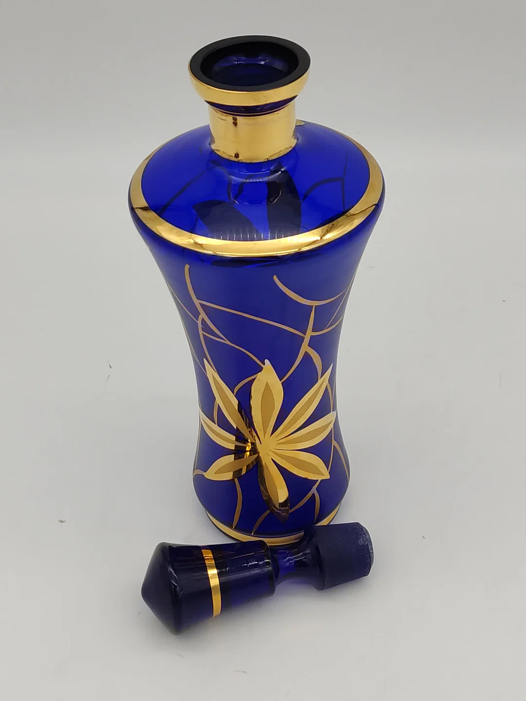 Bohemia Glas Karaffe aus Kristall und 4 Stk. Schnapsgläser  – Bild 4