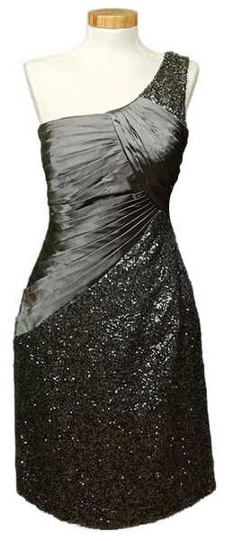 Magic Nights Damen-Midi-Cocktailkleid silber mit Pailletten Gr. S - Bild 1