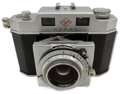 Agfa Kamera Karat IV  mit Solinar 50mm mit Ledertasche 