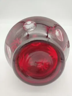 Vintage-Bleikristall-Karaffe / rot - Bild 2