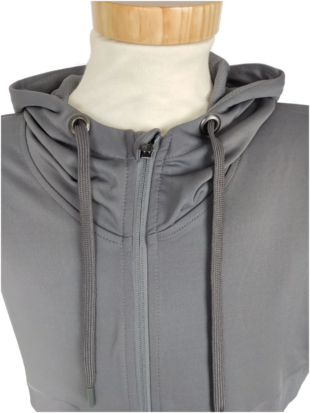 Jacke "Crane", langarm mit Kapuze und Kordel, grau, Größe 48 – Bild 2