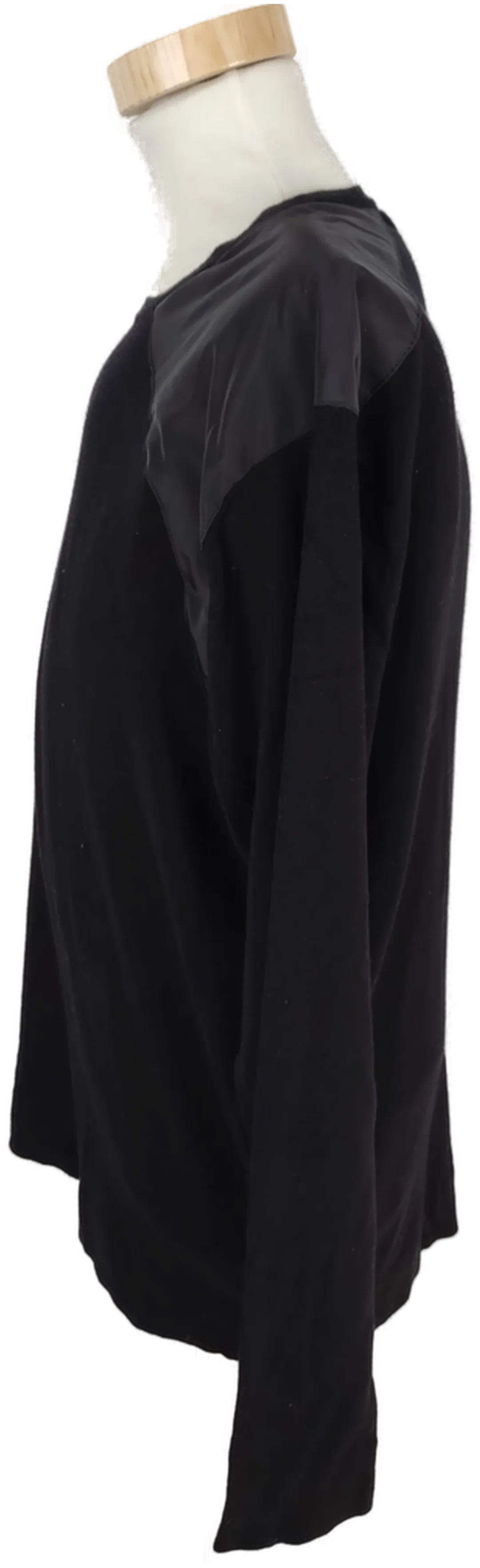 Pullover "Zara Man", langarm mit Rundhalsausschnitt, gestrickt, schwarz, Größe L – Bild 2