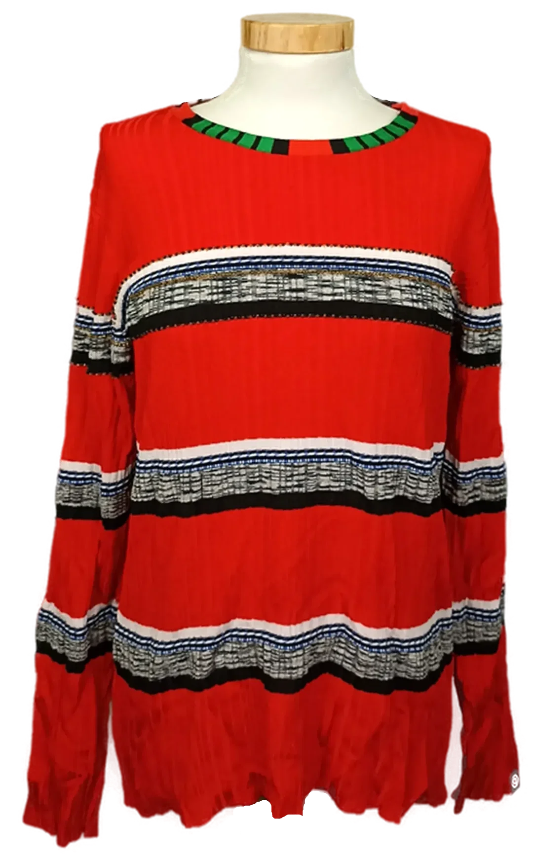 Desigual Damen Pullover rot mit Glasperlen gemustert  Gr. M - Bild 1