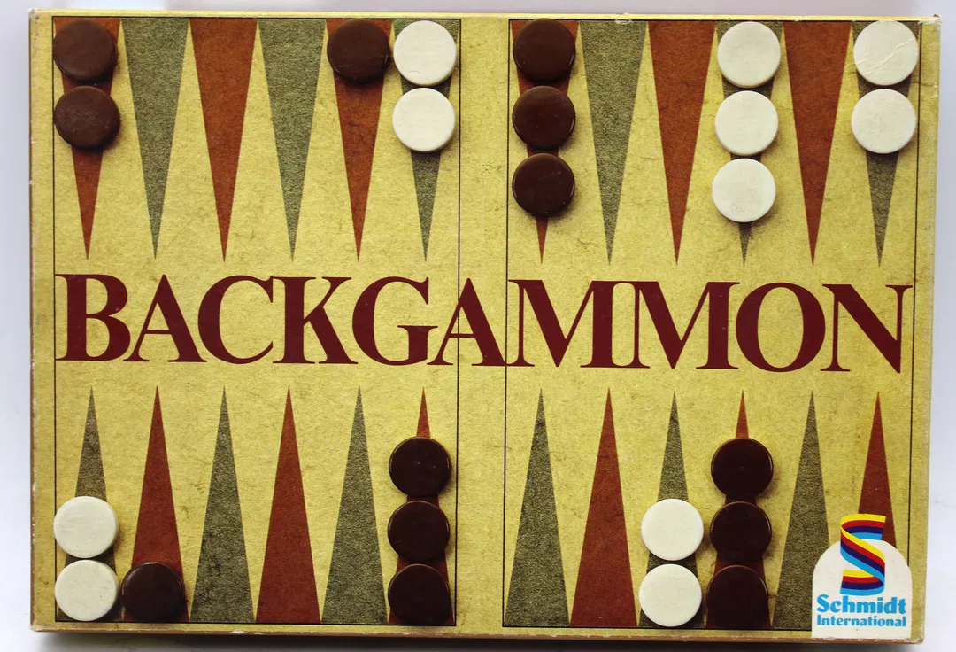 Backgammon Schmidt International – Komplettes Brettspiel ca. 36 x 26,5 cm, Vintage - Bild 1
