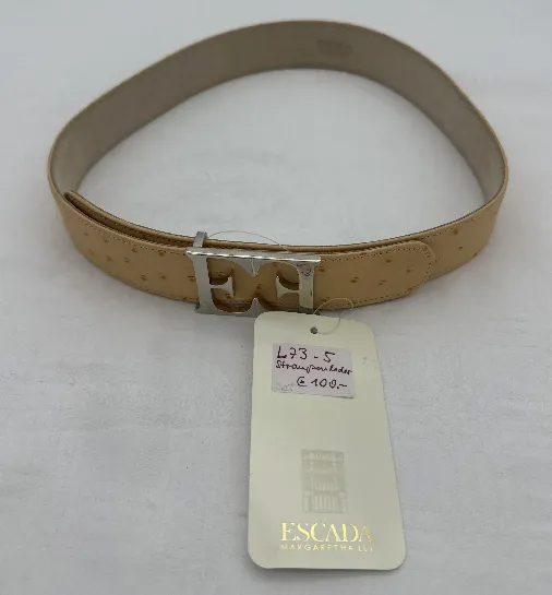Escada Straußenleder - Damen Umhängetasche und Gürtel - Set  – Bild 5