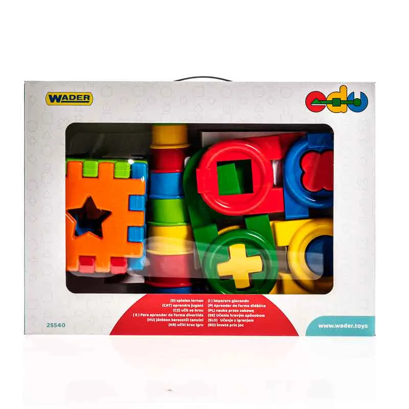 Wader 25540 Pädagogisches 3-in-1-Set Lernset mehrfarbig ab 1 Jahr – Bild 2