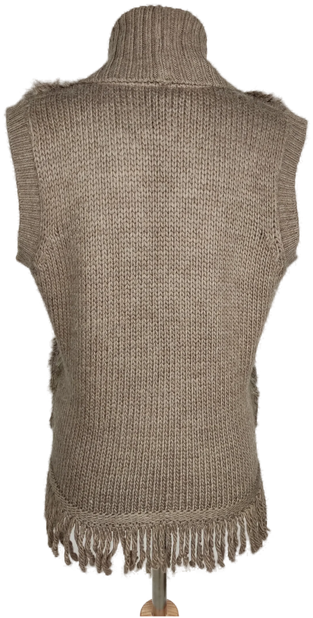 Street One Damen Strickweste mit Fell braun - L/40 – Bild 2
