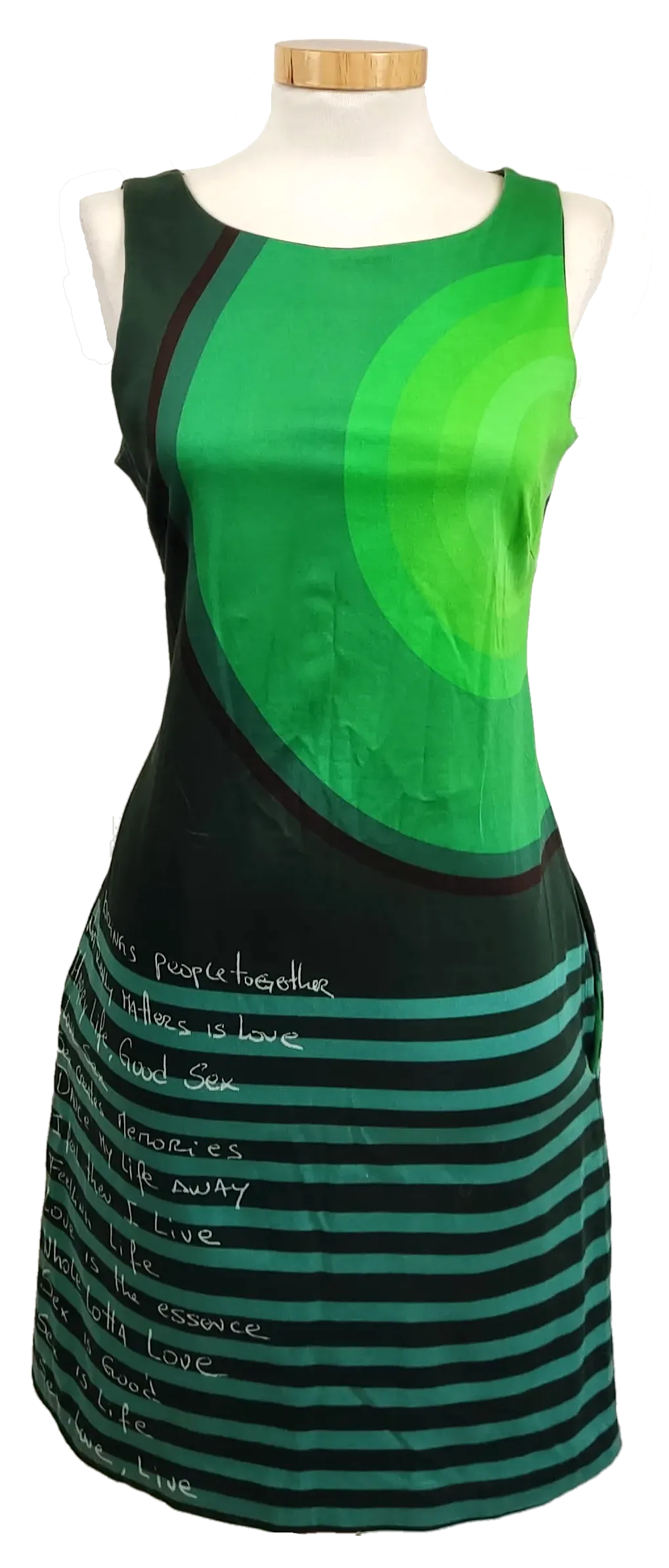 Desigual Damen Midikleid grün gemustert Gr. M - Bild 1