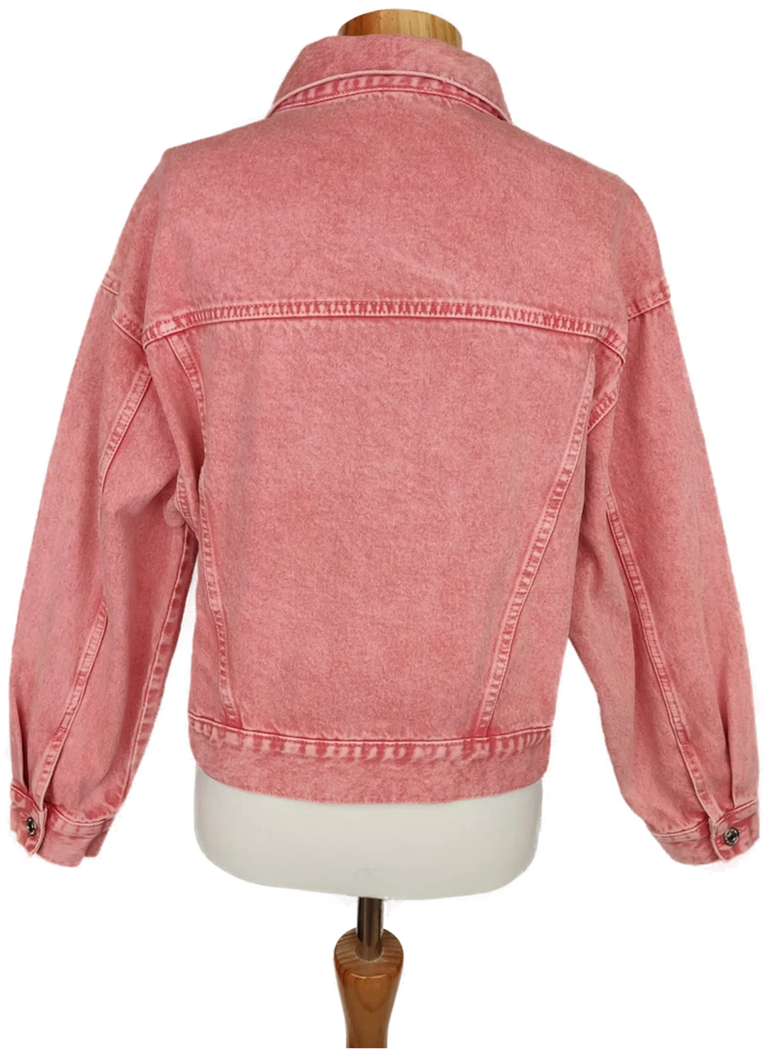 MNG Damen Jeansjacke zinnoberrot - S/36 – Bild 2
