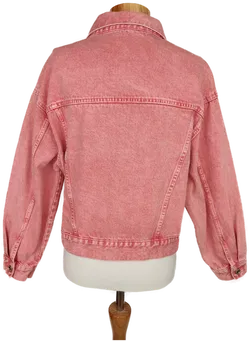 MNG Damen Jeansjacke zinnoberrot - S/36 - Bild 2