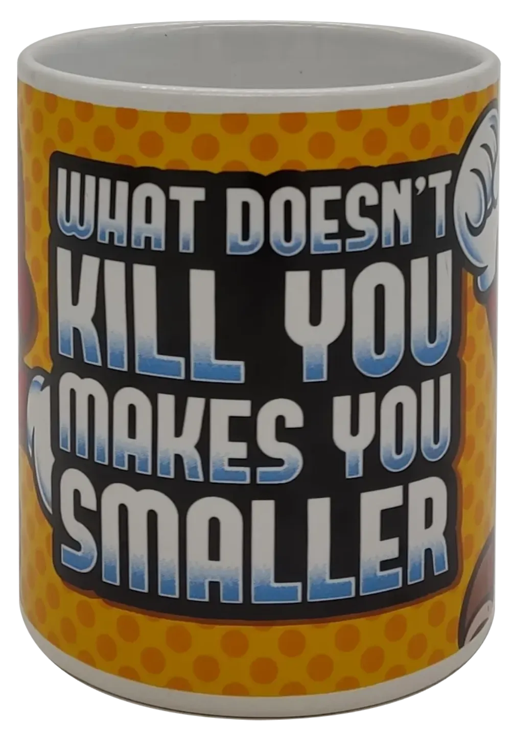 Super Mario "What doesn't kill you makes you smaller" Retro Tasse aus Keramik, Höhe 10cm – Bild 2
