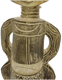 Holzstatue mit Metallbeschläge Höhe ca 63cm aus Afrika - Bild 3