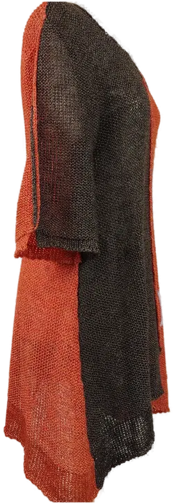 Damenpullover zweifarbig mit V-Ausschnitt und Blumenapplikation- XL/ 42 - Bild 2