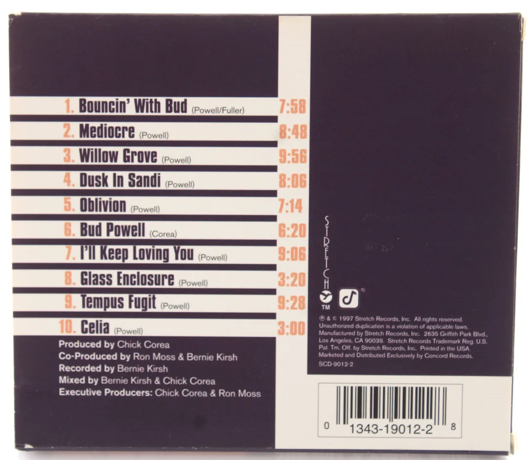 CD "Chick Corea & Friends – Remembering Bud Powell" (1997, Stretch Records / Concord) – Jazz CD – Bild 2