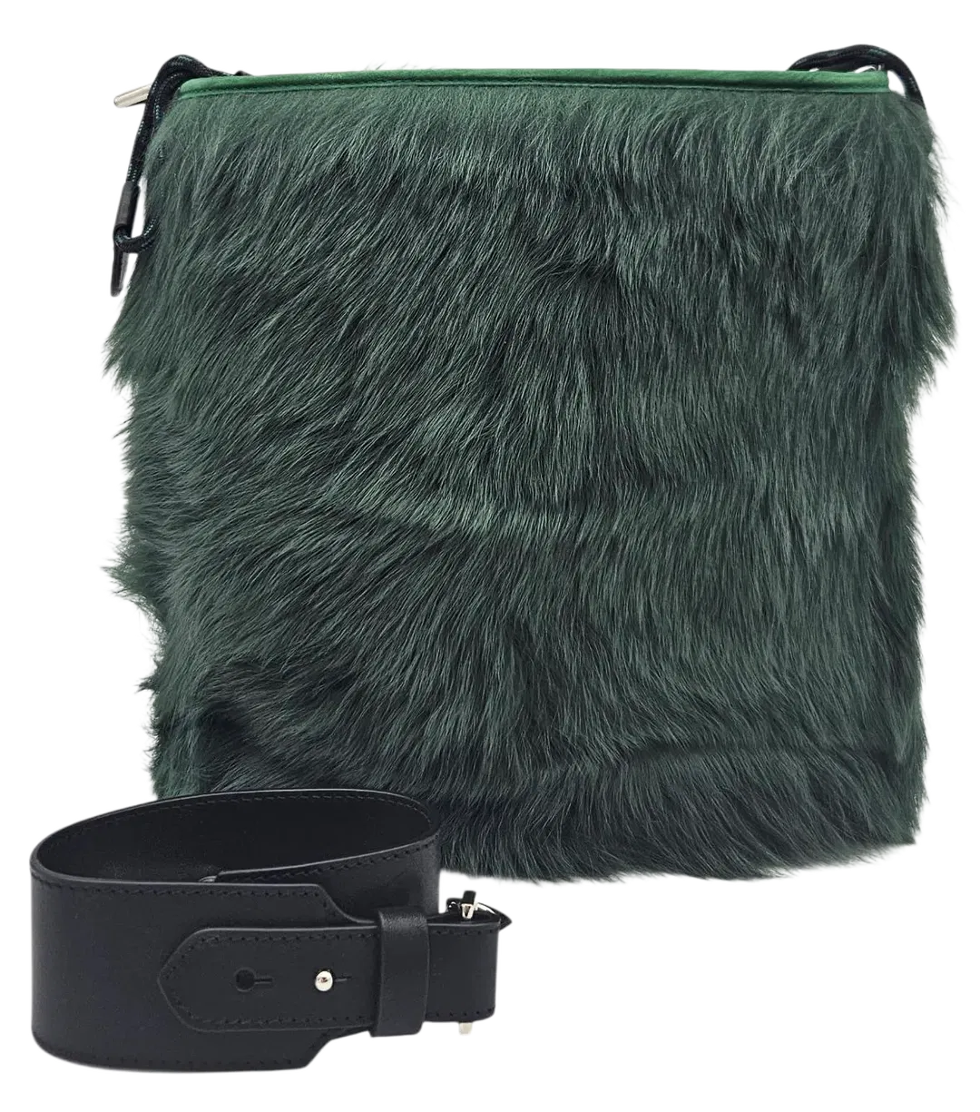 Max V. Kœnig Damen Handtasche, grün - plüsch - mittel - Bild 4