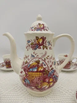Royal Tudor 'Fruits & Flowers' Kaffee- und Teeservice Keramik | Englischer Schatz – Vorschau 2