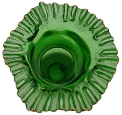 Bohemia Kristall Vase mit handbemalten Blumen - Bild 4