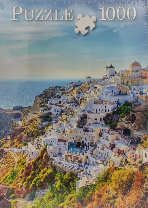 Puzzle Santorini-Küste, 1000 Teile, Made in Europe - Bild 1