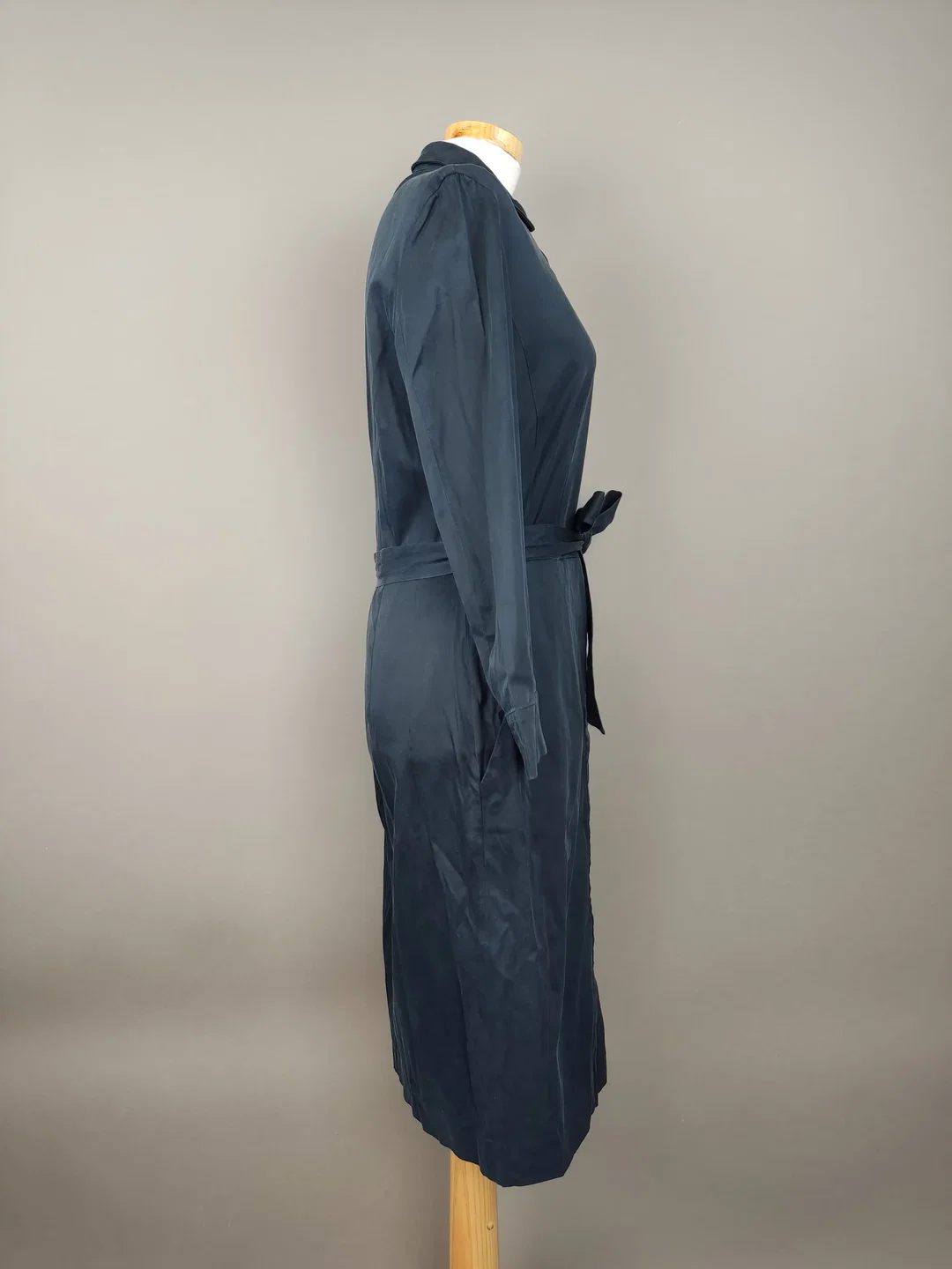 René Lezard Kleid mit Gürtel dunkelblau - M/38 – Bild 2