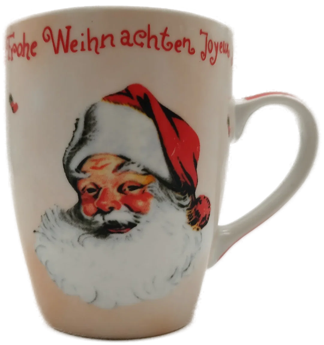 Weihnachtlicher Becher mit Illustration - 11cm hoch - Bild 4
