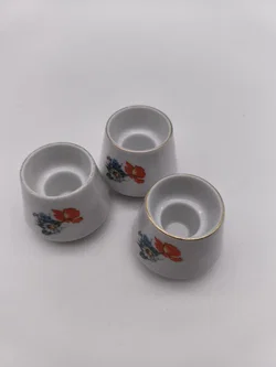 3 Stück Vintage Eierbecher, Bareuther Waldsassen, Wildblumen - Mohn - Kornblume – Vorschau 2