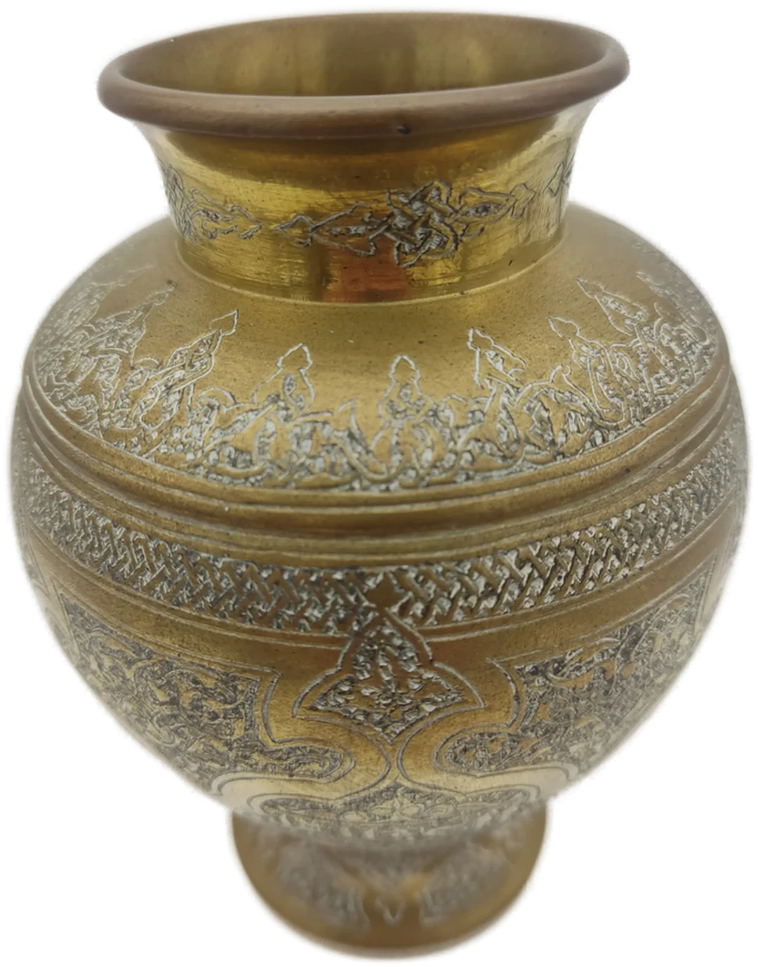 Islamische Arabische Kalligraphie Messingvase | Handgravierter Orientalische Charme – Bild 5