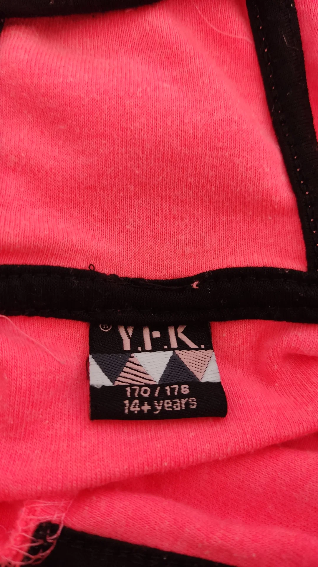 Y.F.K. Kinder Kapuzenpullover, neon-pink mit Aufdruck - Gr. 170/176 – Bild 4