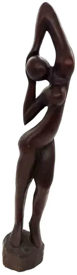 Weibliche Skulptur aus Holz, 70 cm groß - Bild 4