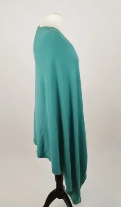 Türkiser Strick-Poncho - ca. XXL - Bild 2