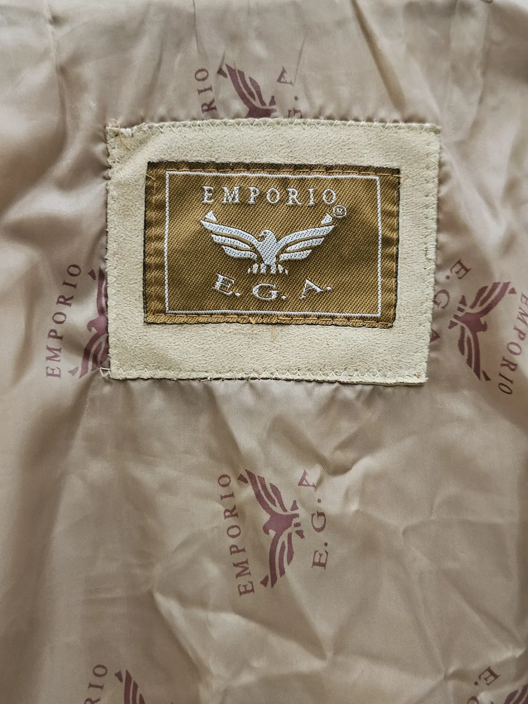 EMPORIO ARMANI Damen Vintage 80' Lederjacke, braun - Gr. M – Bild 4