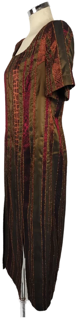 Maxi-Abendkleid Bronzestreifen | Petra  Wiechmann Euro 42 - Bild 4