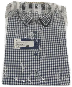 Norvil Krempelbluse 286 karo navy blue Gr. 38 - Bild 1