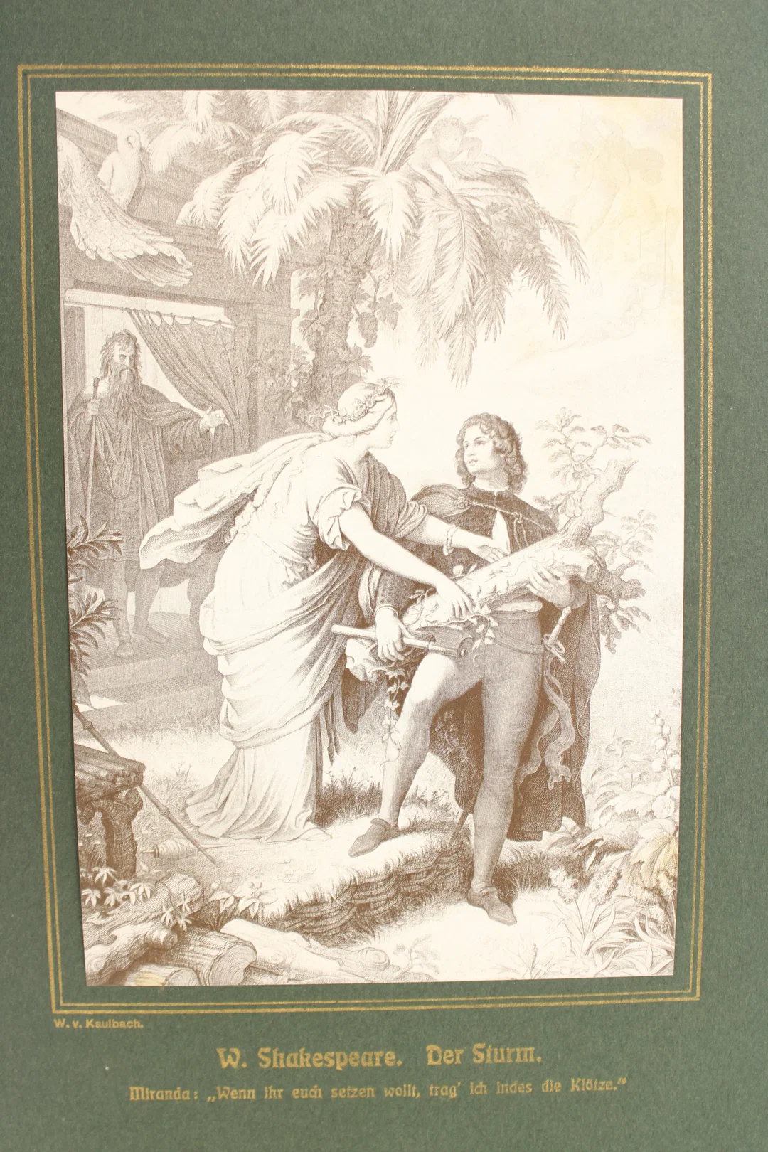 Prof. W. v. Kaulbach – Klassiker-Galerie – Shakespeare-Illustrationen – Kunstmappe (antik/vintage) – Bild 4