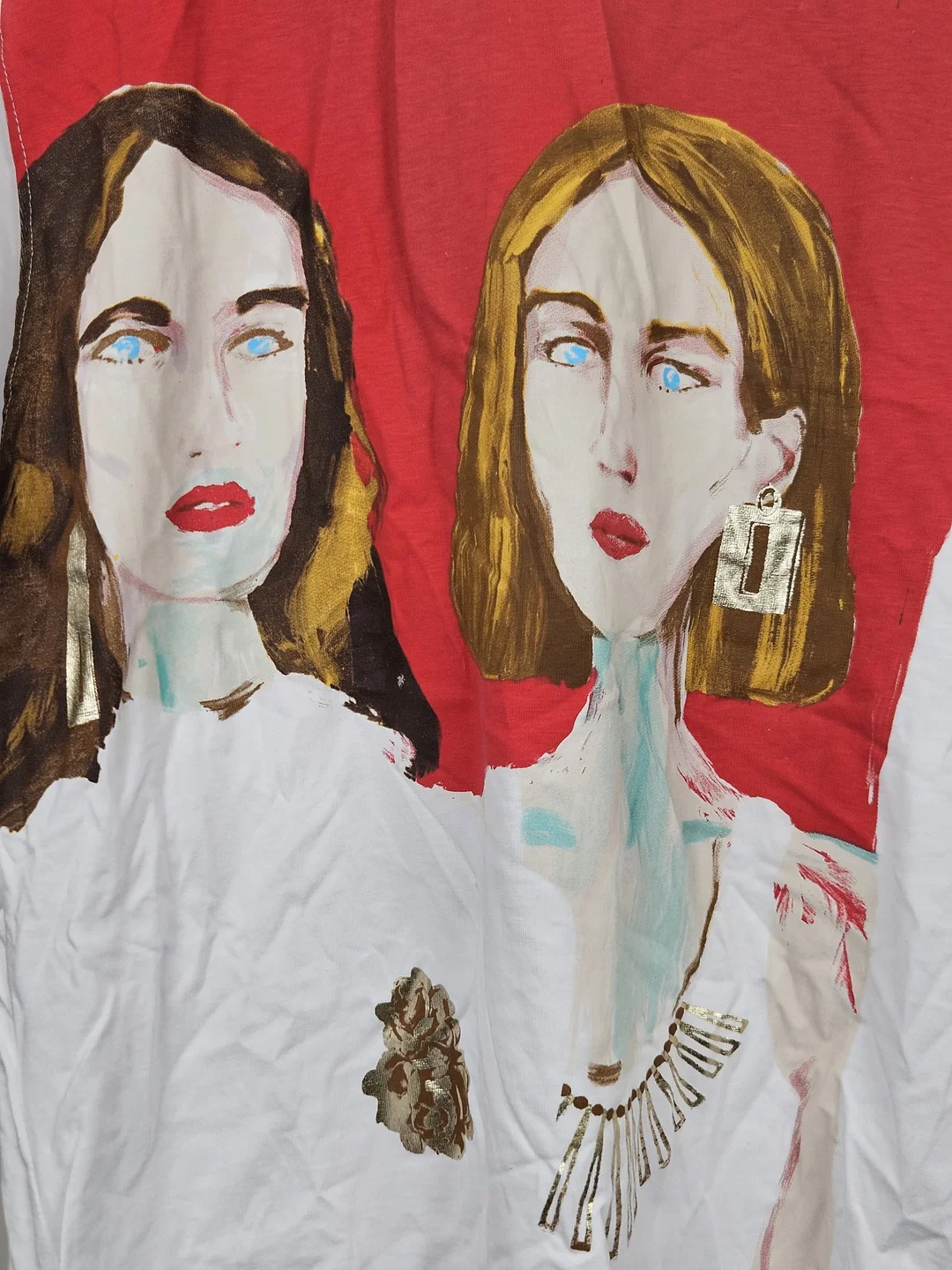 ZARA HERREN T-Shirt, weiß - Größe L – Bild 3