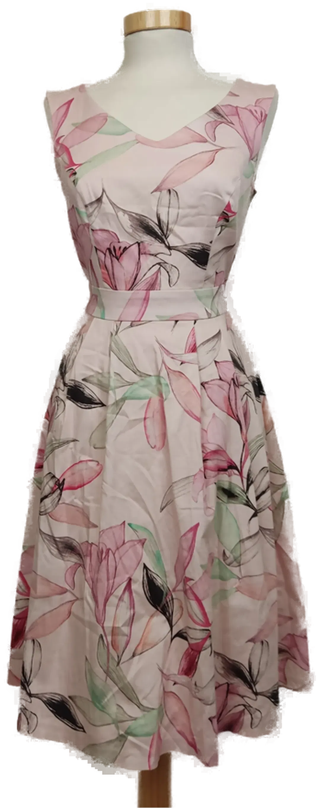 Comma Damen Sommerkleid rosa/geblümt Gr. 34 - Bild 1