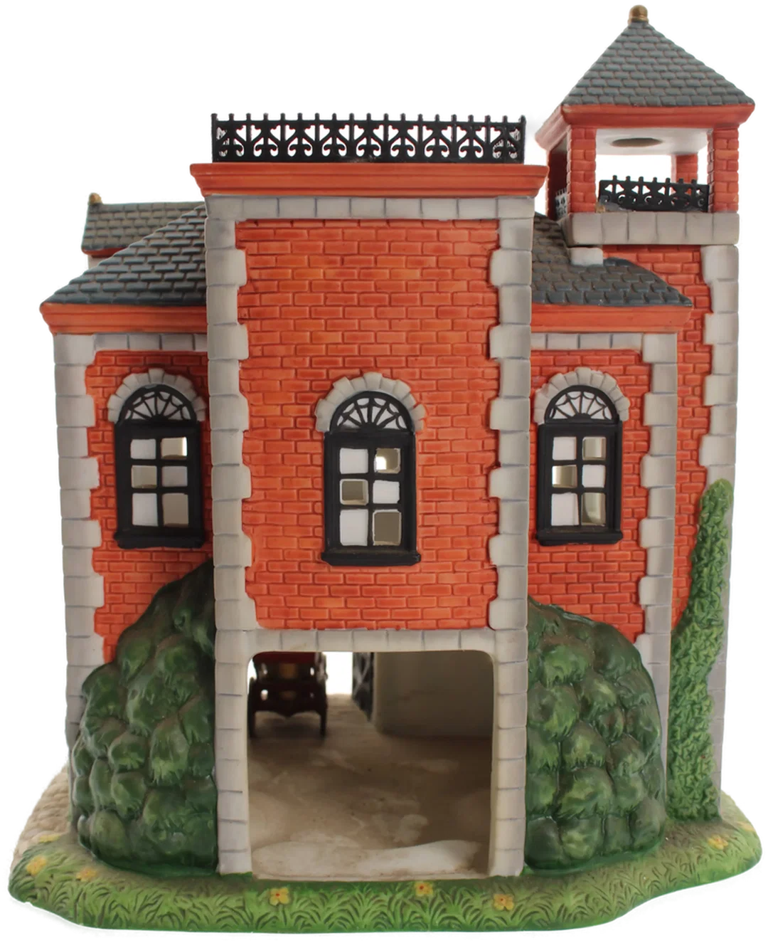 Old World Village – Fire Station – beleuchtetes Porzellanhaus – Made in China – Bild 2