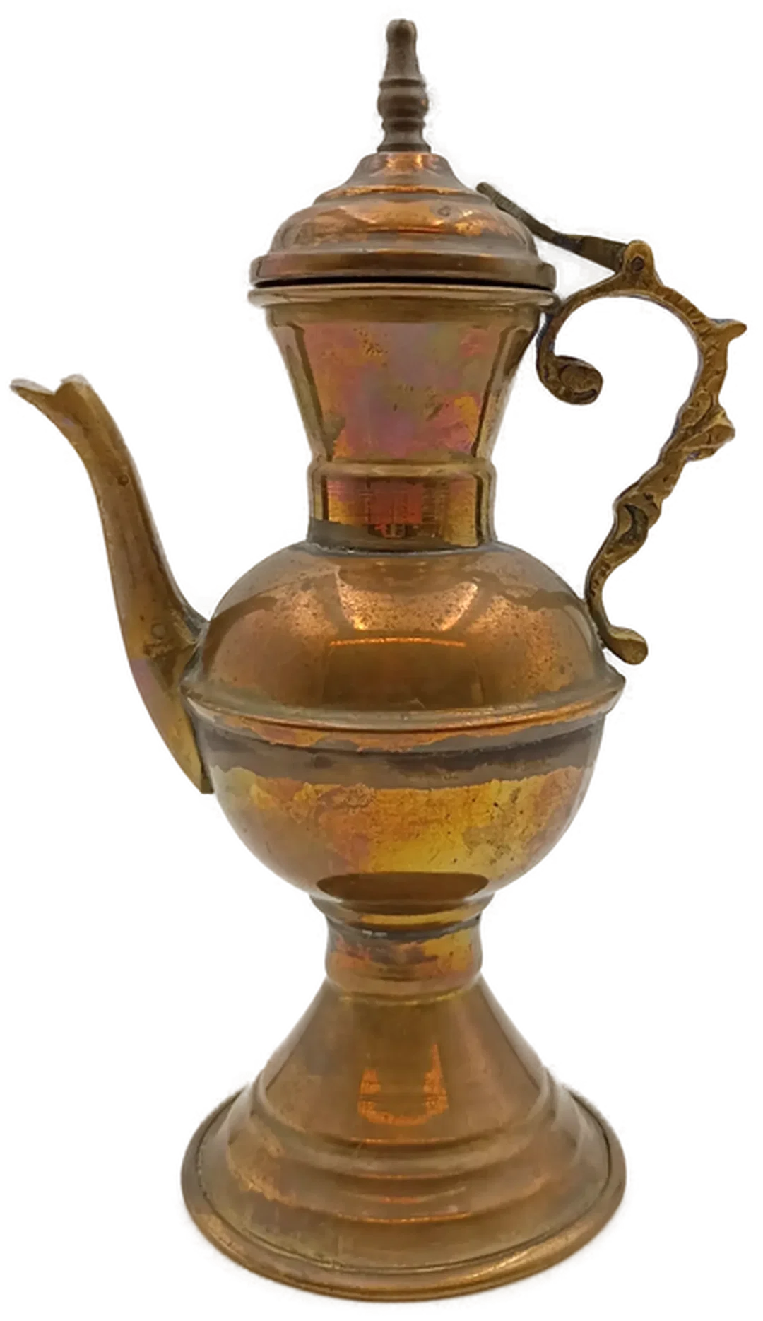Orientalische Deko-Kanne – Vintage Kupferkanne mit Henkel und Deckel – Bild 2