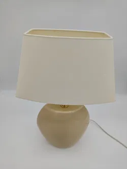 Tischlampe mit Keramikfuß, cremeweiß - Bild 8