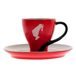 JULIUS MEINL 10-teiliges Set aus Espresso- und Untertassen in rot-weiß-braun - Bild 2