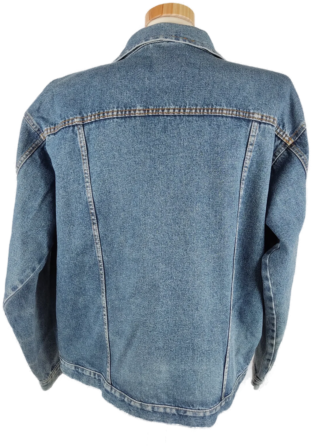 Jeansjacke "Identic", langarm mit Kragen, blau mit Taschen, Größe XL | 56/58 – Bild 3
