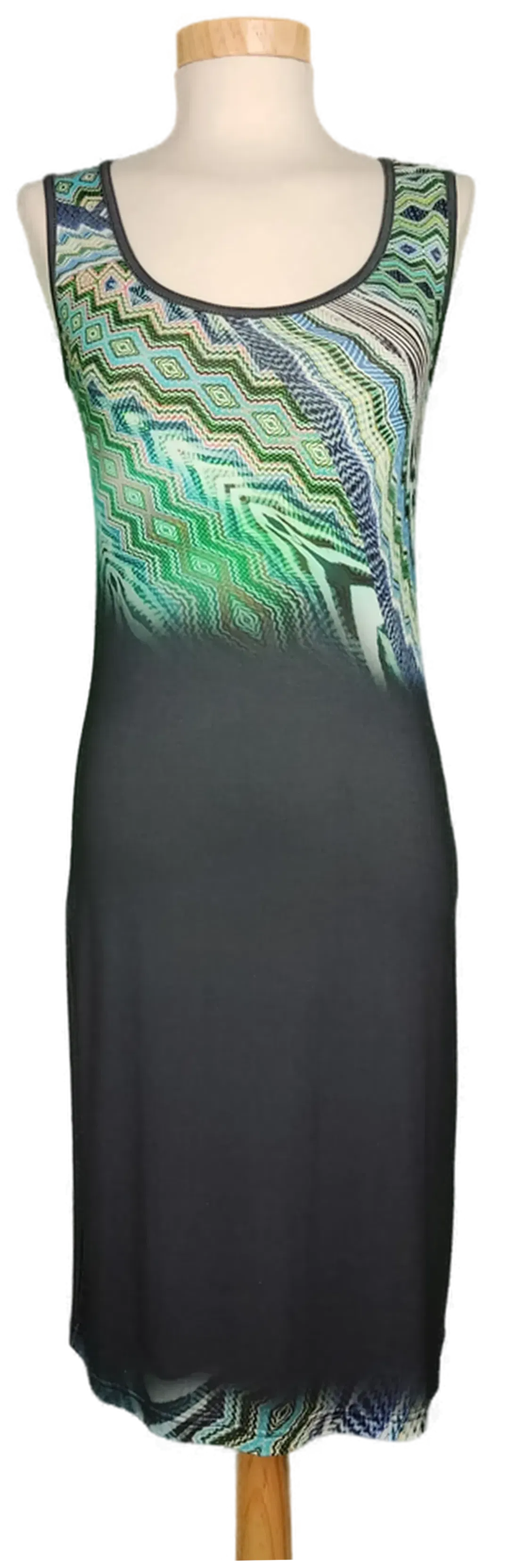 Dolce Vita Damen Midikleid schwarz-grün - S/36 - Bild 1