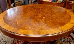 Vintage Biedermeier Rundtisch, ausziehbar, Mahagoni, Ø 120 cm - Bild 3