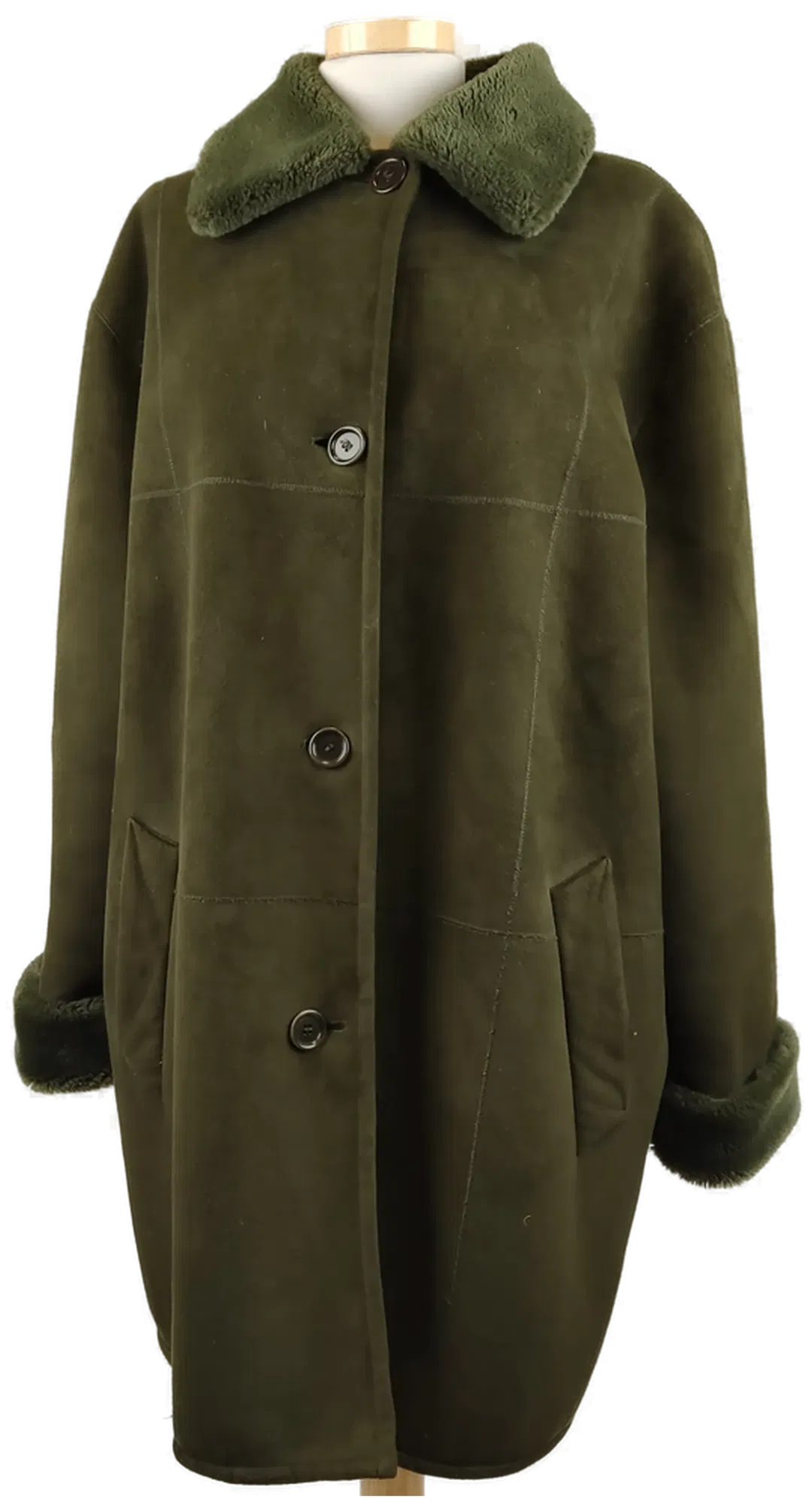 Fuchs Schmitt Damen Kunstledermantel mit Innenpelz grün - XXL/44 - Bild 1